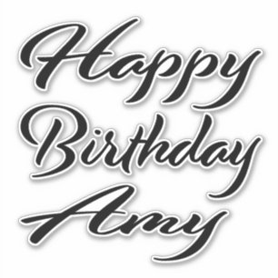 Amy Name Vorname black Sticker Geburtstag