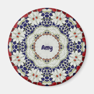 AMY ~ Personalised Easter Pattern Fractal ~ Magnet