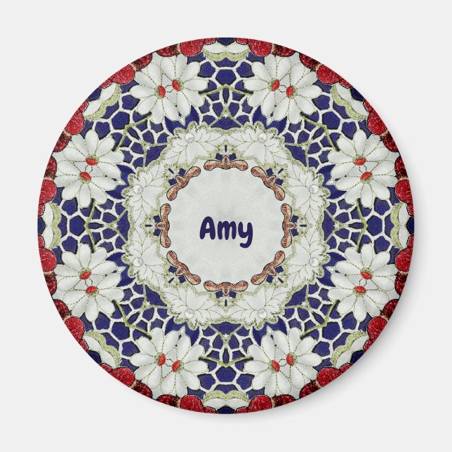 AMY ~ Personalized Easter Pattern Fractal ~ Magnet (Front)