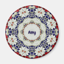 AMY ~ Personalized Easter Pattern Fractal ~ Magnet