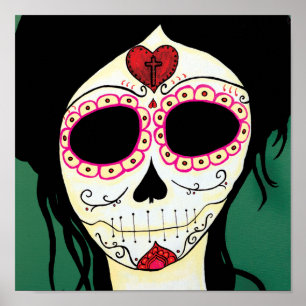 Amy  Sugar Skull Skeleton Print