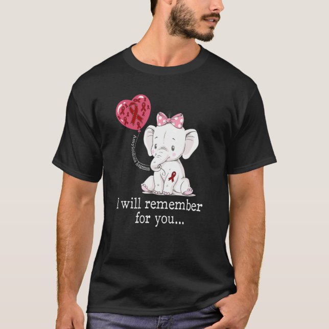 Amyloidosis Awareness Elephant T-Shirt (Front)
