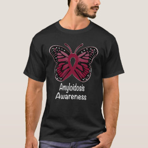 Amyloidosis Awareness Warrior Support Burgundy Rib T-Shirt