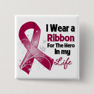 Amyloidosis Ribbon Hero in My Life 15 Cm Square Badge