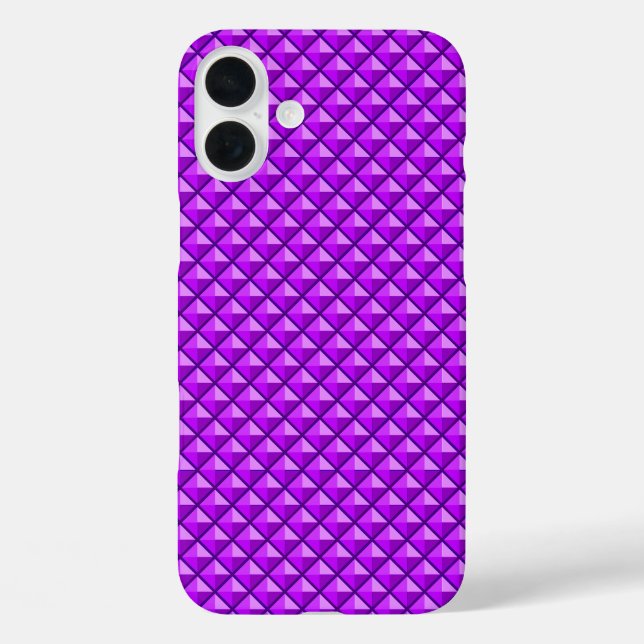 Amythyst purple, enamel look, studded grid Case-Mate iPhone case (Back)