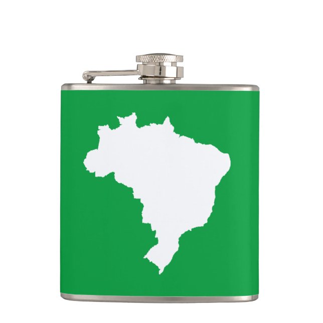 Amzonian Green Festive Brazil at Emporio Moffa Hip Flask (Front)