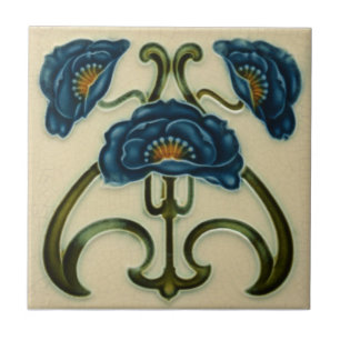 AN003 Art Nouveau Reproduction Antique Tile