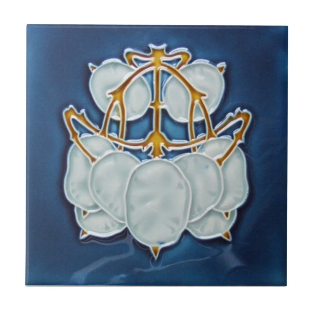 AN010 Art Nouveau Reproduction Antique Tile (Front)