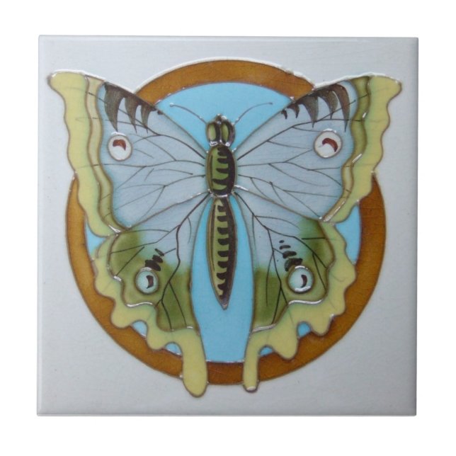 AN016 Art Nouveau Reproduction Antique Tile (Front)