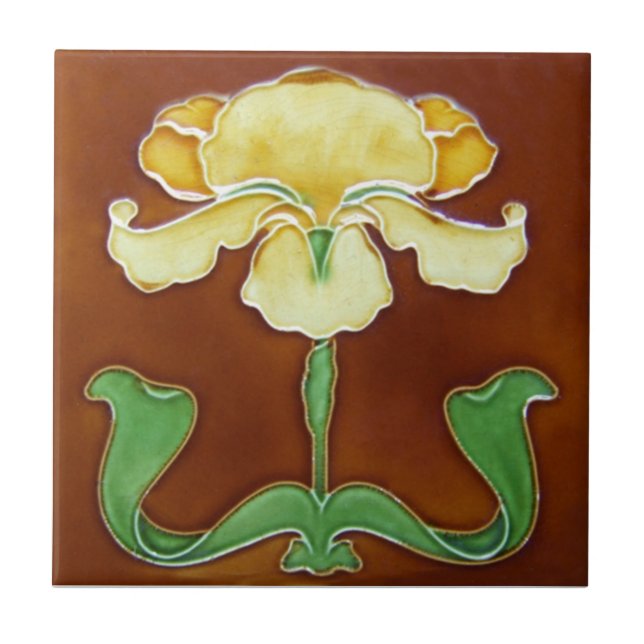 AN023 Art Nouveau Reproduction Antique Tile (Front)