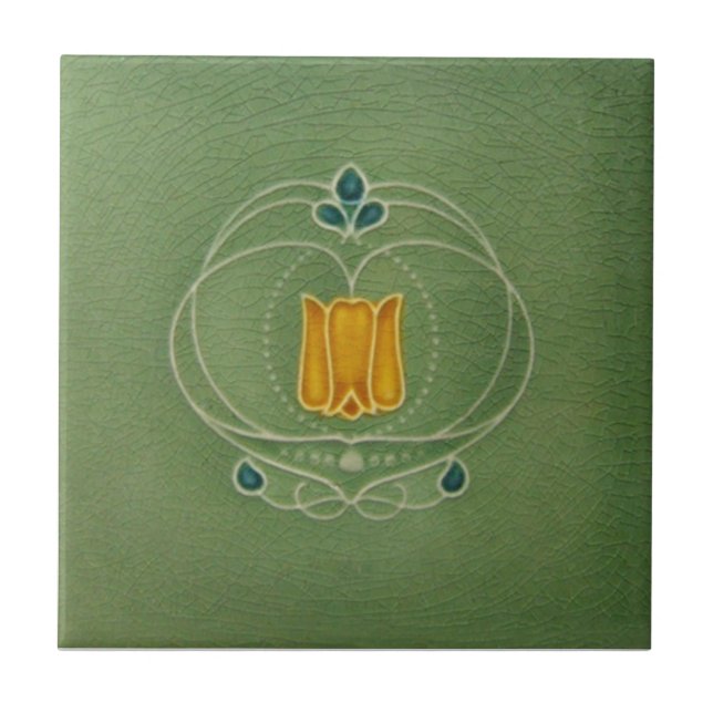 AN030 Art Nouveau Reproduction Antique Tile (Front)