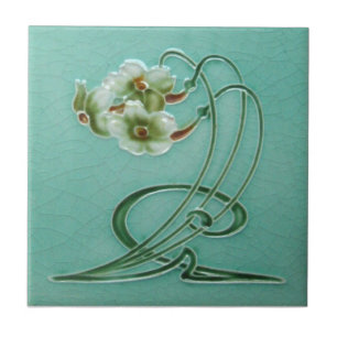 AN033 Art Nouveau Reproduction Antique Tile