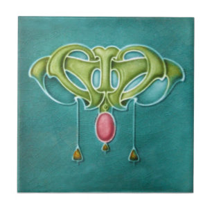 AN041 Art Nouveau Reproduction Antique Tile