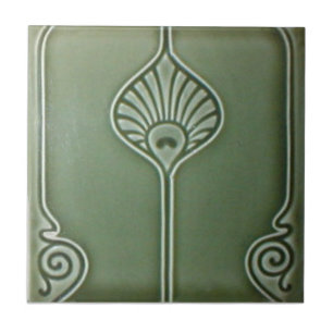 AN072 Art Nouveau Reproduction Antique Tile