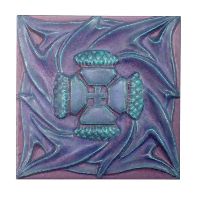 AN094 Art Nouveau Reproduction Antique Tile (Front)