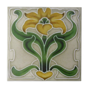 AN117 Art Nouveau Reproduction Antique Tile
