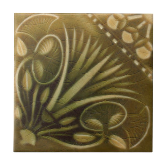 AN120 Art Nouveau Reproduction Antique Tile (Front)
