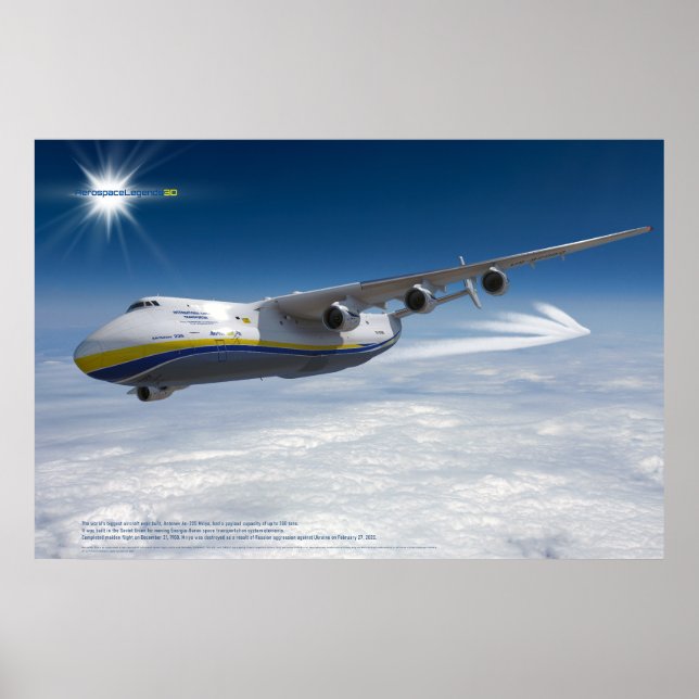 An-225 Mriya: World's Largest Aircraft 3D Poster (Front)
