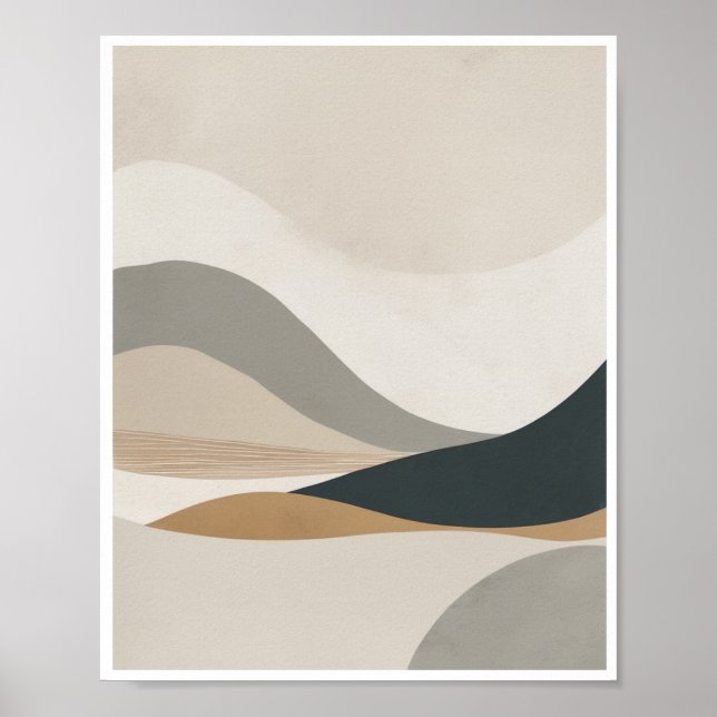 an abstract art wall poster minimalist design (Front)