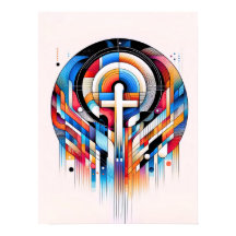 An abstract cross Christian poster
