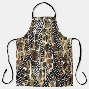 An abstract design that transforms an animal skin apron