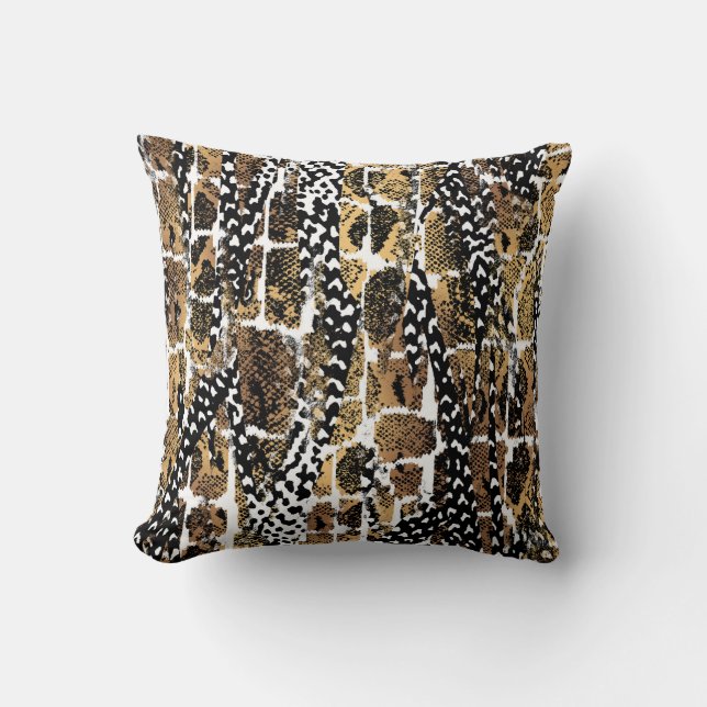 An abstract design that transforms an animal skin cushion (Front)