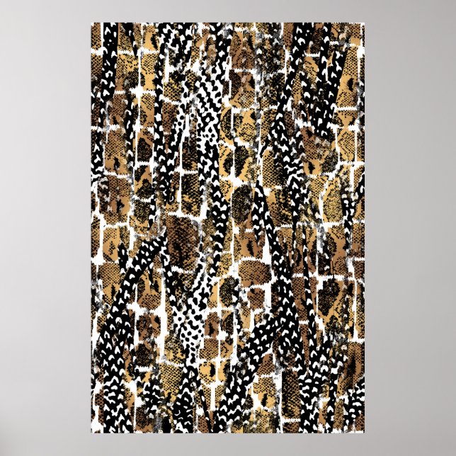 An abstract design that transforms an animal skin poster (Front)