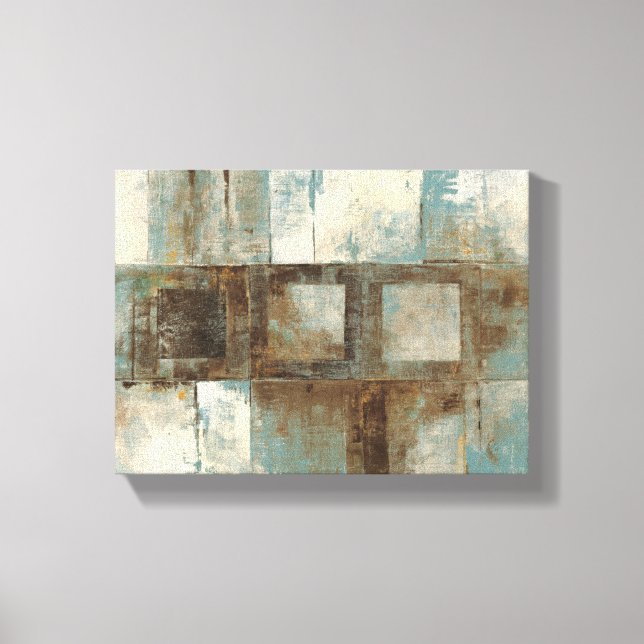 An Abstract in Blue and Brown Canvas Print (Front)