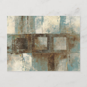 An Abstract in Blue and Brown Postcard