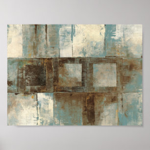 An Abstract in Blue and Brown Poster