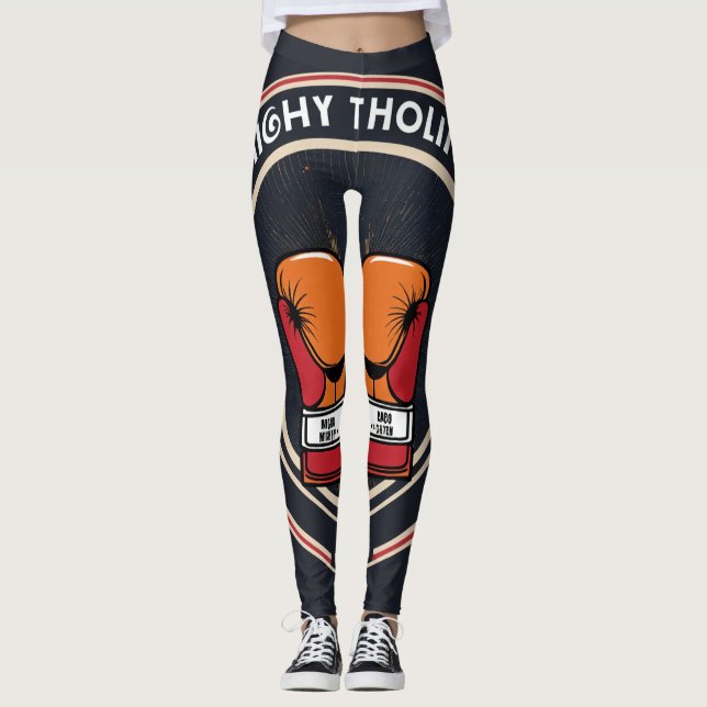 An abstract, minimalist, simple logo for a show ca leggings (Front)