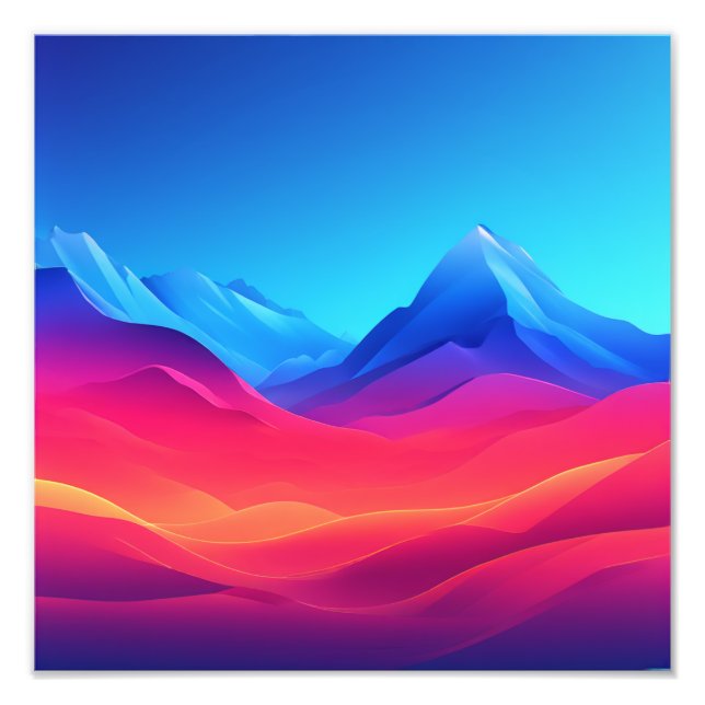 An Abstract Mountain Landscape Photo Print (Front)