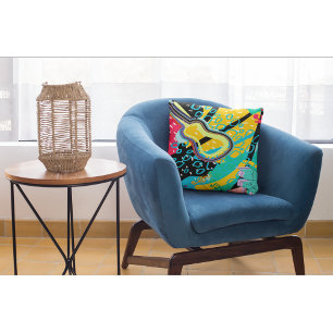 An Abstract Musical Blend Cushion
