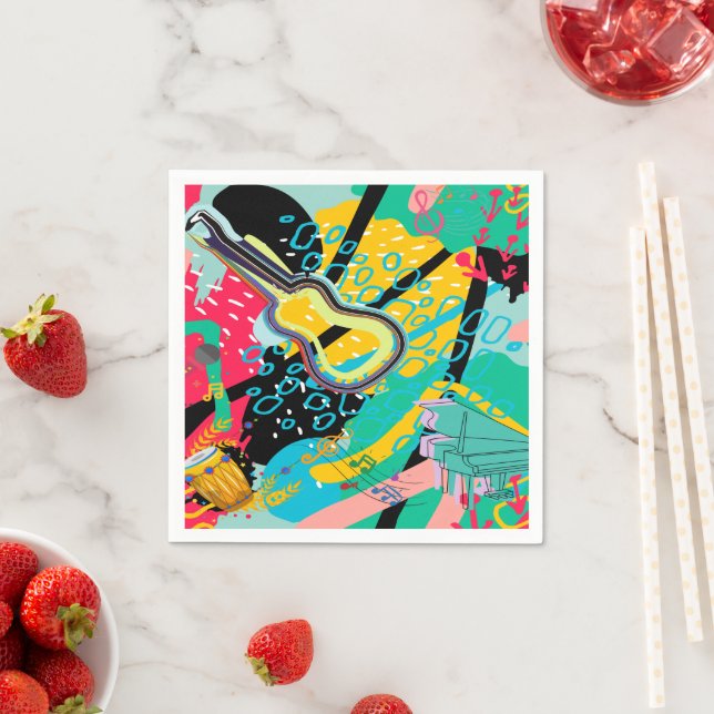 An Abstract Musical Blend Napkin (Insitu)