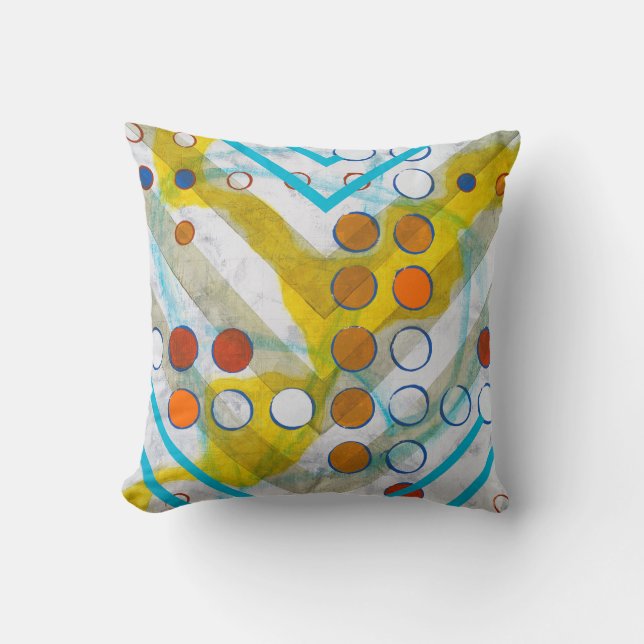 an abstract painting cushion (Front)