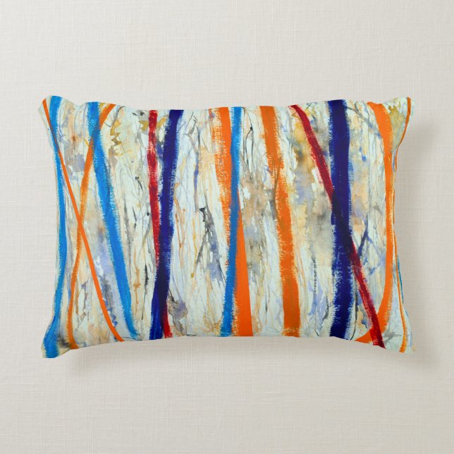 an abstract painting decorative cushion (Front)