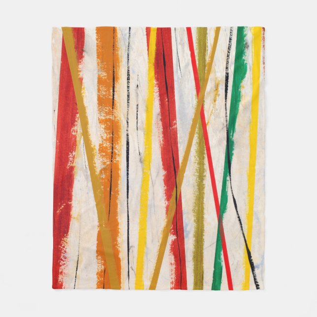 an abstract painting fleece blanket (Front)