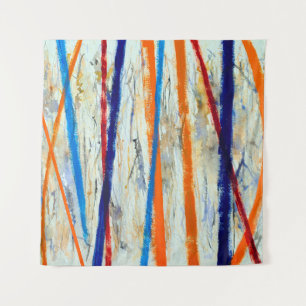 an abstract painting tapestry