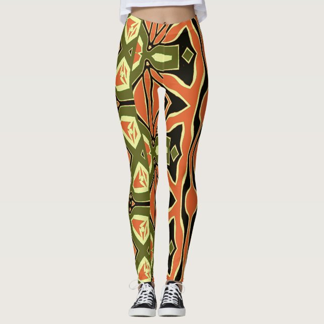 An abstract pattern "Ratti_Creative_Arts"   Leggin Leggings (Front)