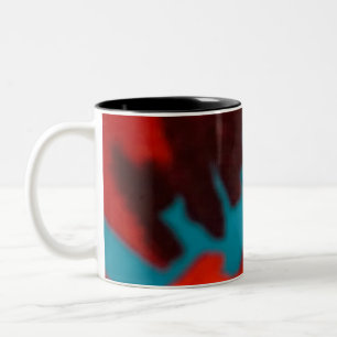An abstract piece of fabric Two-Tone Coffee Mug