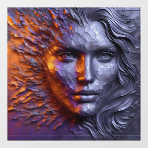 An Abstract Portrait Of Woman's Face - 3D Embossed