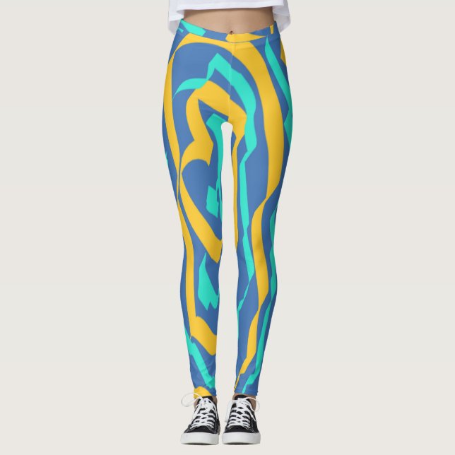 An abstract "Ratti_Creative_Arts" Leggings  (Front)