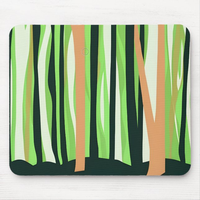 an abstract, stylised image of a forest mouse pad (Front)