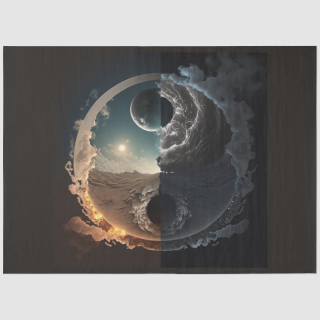 An Abstract Ying Yang Series Design 1 Tissue Paper (Front)
