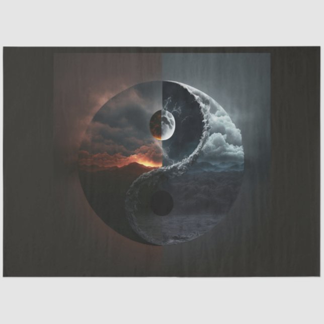 An Abstract Ying Yang Series Design 4 Tissue Paper (Front)