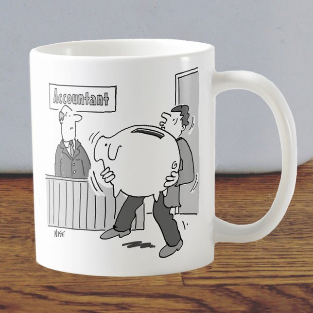 An Accountant Using an Abacus at Work Coffee Mug (Creator Uploaded)