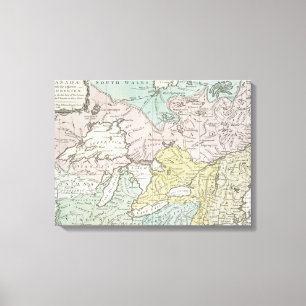 An Accurate Map of Canada, 1761 Canvas Print