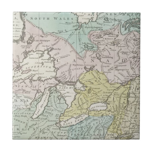 An Accurate Map of Canada, 1761 Tile (Front)