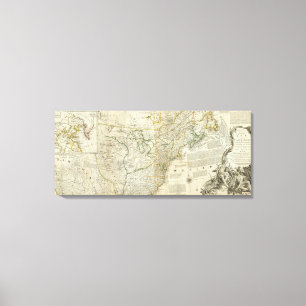An Accurate Map Of North America Northern section Canvas Print