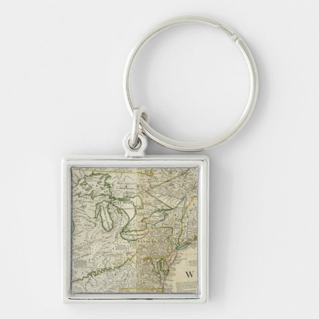 An Accurate Map Of North America Northern section Key Ring (Front)